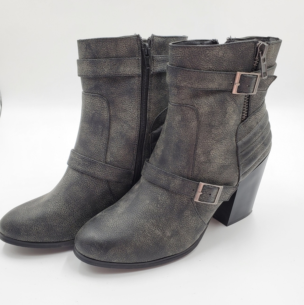 Rocket Dog Hamden Biker Stacked Heel Ankle Boot